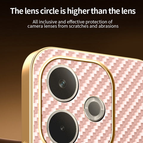 For Oppo A5 Pro 4G (Global) / 5G (Global) Phone Case Carbon Fiber Textured Electroplated TPU Back Cover