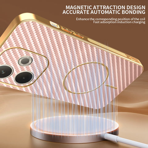 For Oppo A5 Pro 4G (Global) / 5G (Global) Phone Case Carbon Fiber Textured Electroplated TPU Back Cover