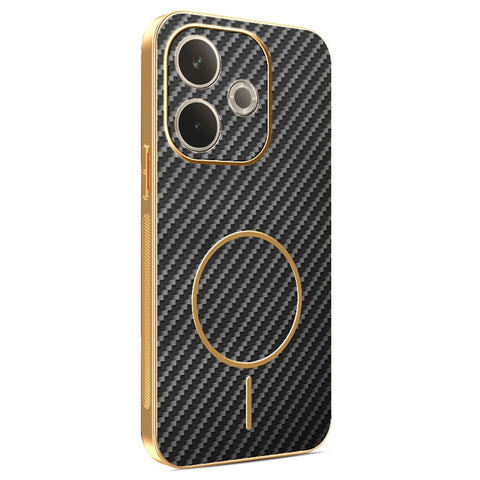For Oppo A5 Pro 4G (Global) / 5G (Global) Phone Case Carbon Fiber Textured Electroplated TPU Back Cover