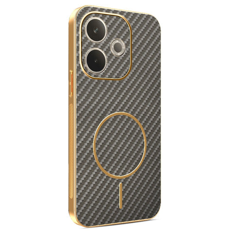 For Oppo A5 Pro 4G (Global) / 5G (Global) Phone Case Carbon Fiber Textured Electroplated TPU Back Cover