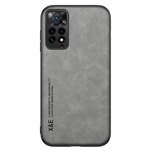 X&E For Xiaomi Redmi Note 11 Pro / Redmi Note 11E Pro 5G Shockproof Case PU Leather Coated TPU+PC Protective Cover Skin-touch Phone Case Built-In Metal Sheet