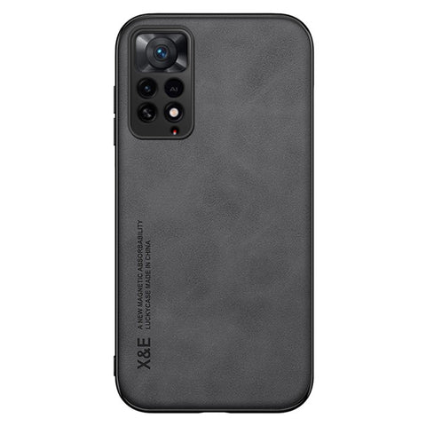 X&E For Xiaomi Redmi Note 11 Pro / Redmi Note 11E Pro 5G Shockproof Case PU Leather Coated TPU+PC Protective Cover Skin-touch Phone Case Built-In Metal Sheet