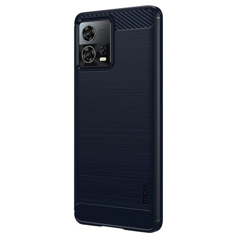 MOFI JK TPU Series-1 for Motorola Moto S30 Pro 5G / Edge 30 Fusion 5G Soft TPU Brushed Phone Case Carbon Fiber Texture Drop-proof Back Cover