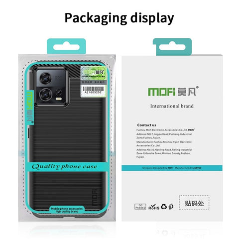 MOFI JK TPU Series-1 for Motorola Moto S30 Pro 5G / Edge 30 Fusion 5G Soft TPU Brushed Phone Case Carbon Fiber Texture Drop-proof Back Cover