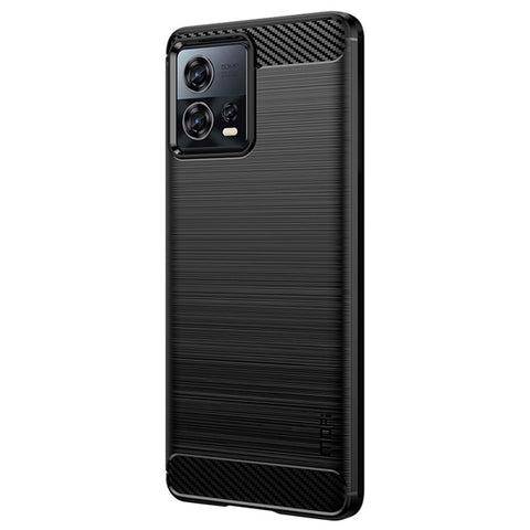 MOFI JK TPU Series-1 for Motorola Moto S30 Pro 5G / Edge 30 Fusion 5G Soft TPU Brushed Phone Case Carbon Fiber Texture Drop-proof Back Cover