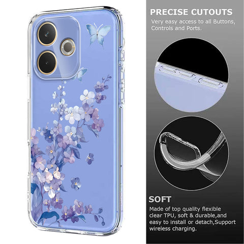 For Oppo A5 Pro 4G (Global) / Oppo A5 Pro 5G (Global) Case Butterfly Floral Pattern Printing TPU Phone Back Cover