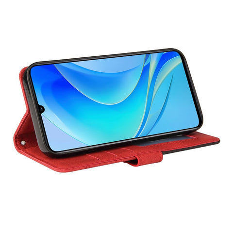 For Huawei nova Y70 4G / Enjoy 50 / nova Y70 Plus 4G Leather Case Wallet Stand Color Splicing Phone Cover