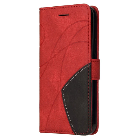 For Huawei nova Y70 4G / Enjoy 50 / nova Y70 Plus 4G Leather Case Wallet Stand Color Splicing Phone Cover