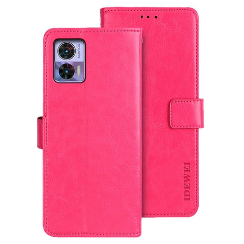 IDEWEI For Motorola Edge 30 Neo 5G PU Leather Folio Flip Phone Case Crazy Horse Texture Stand Wallet Shockproof Cover