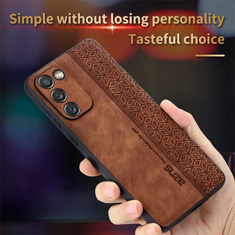 AZNS For Samsung Galaxy S20 FE 5G / S20 FE / S20 FE 2022 / S20 Lite Imprinted Pattern PU Leather Coated TPU Cover Anti-scratch Phone Case