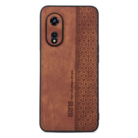 AZNS Anti-scratch Cell Phone Case for Oppo A97 5G, Imprinted Pattern PU Leather Coated TPU Protective Cover
