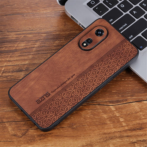AZNS Anti-scratch Cell Phone Case for Oppo A97 5G, Imprinted Pattern PU Leather Coated TPU Protective Cover