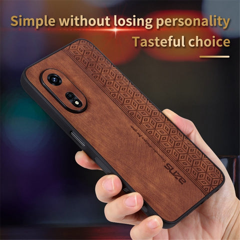 AZNS Anti-scratch Cell Phone Case for Oppo A97 5G, Imprinted Pattern PU Leather Coated TPU Protective Cover