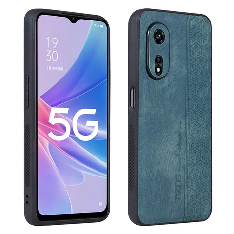 AZNS Anti-scratch Cell Phone Case for Oppo A97 5G, Imprinted Pattern PU Leather Coated TPU Protective Cover