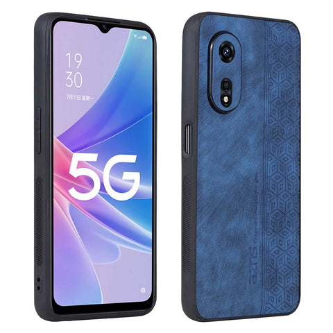 AZNS Anti-scratch Cell Phone Case for Oppo A97 5G, Imprinted Pattern PU Leather Coated TPU Protective Cover