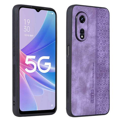 AZNS Anti-scratch Cell Phone Case for Oppo A97 5G, Imprinted Pattern PU Leather Coated TPU Protective Cover