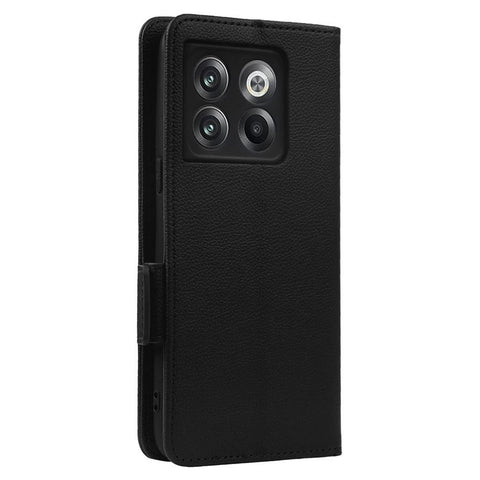 Litchi Texture Phone Case for OnePlus 10T 5G / Ace Pro 5G, Stand Wallet PU Leather Magnetic Clasp Folio Flip Protective Cover