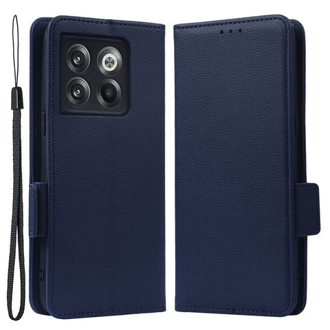 Litchi Texture Phone Case for OnePlus 10T 5G / Ace Pro 5G, Stand Wallet PU Leather Magnetic Clasp Folio Flip Protective Cover