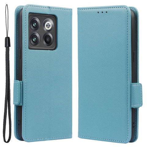 Litchi Texture Phone Case for OnePlus 10T 5G / Ace Pro 5G, Stand Wallet PU Leather Magnetic Clasp Folio Flip Protective Cover