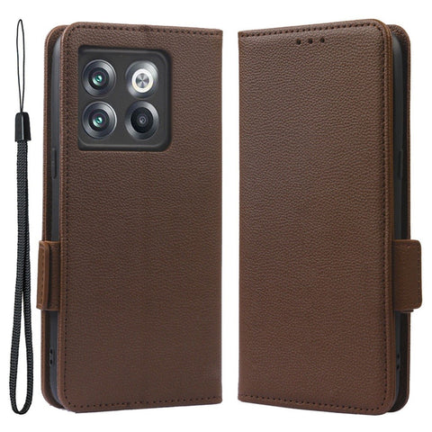 Litchi Texture Phone Case for OnePlus 10T 5G / Ace Pro 5G, Stand Wallet PU Leather Magnetic Clasp Folio Flip Protective Cover