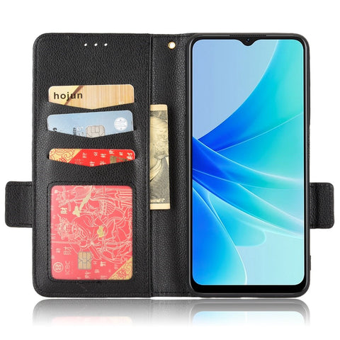 PU Leather Phone Case for Oppo A77 4G / A57 4G / A57e 4G / A57s 4G / A57 (CPH2387) (Taiwan Version), Litchi Texture Stand Wallet Phone Cover