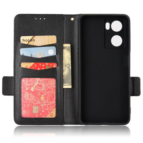 PU Leather Phone Case for Oppo A77 4G / A57 4G / A57e 4G / A57s 4G / A57 (CPH2387) (Taiwan Version), Litchi Texture Stand Wallet Phone Cover