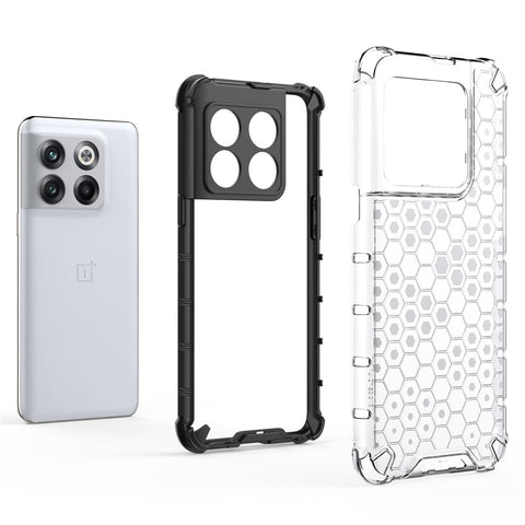 For OnePlus 10T 5G / Ace Pro 5G Phone Case Honeycomb Textured Shockproof Case TPU + PC Phone Cover