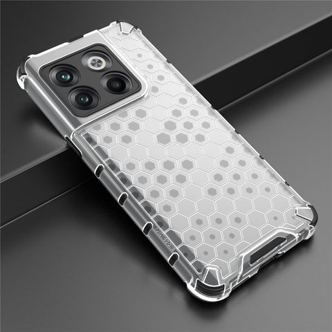For OnePlus 10T 5G / Ace Pro 5G Phone Case Honeycomb Textured Shockproof Case TPU + PC Phone Cover