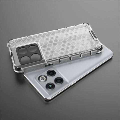 For OnePlus 10T 5G / Ace Pro 5G Phone Case Honeycomb Textured Shockproof Case TPU + PC Phone Cover