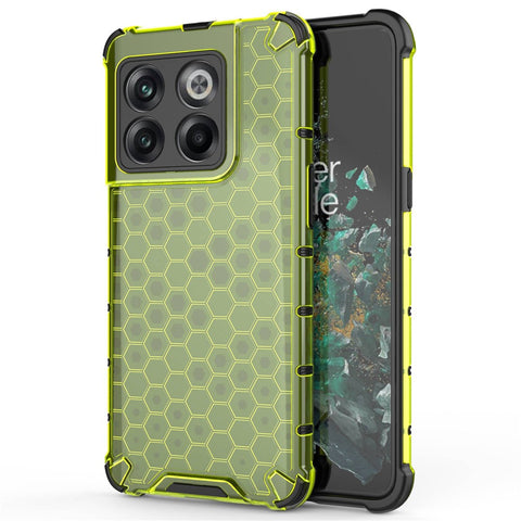 For OnePlus 10T 5G / Ace Pro 5G Phone Case Honeycomb Textured Shockproof Case TPU + PC Phone Cover