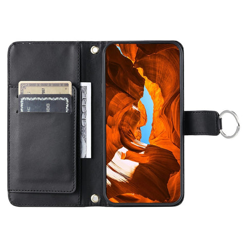 Crossbody Leather Case for Oppo A5 Pro 5G (Global) / A5 Pro 4G (Global) / A5 Energy 5G (China) Ring Buckle Wallet Stand Rhombus Mobile Cover