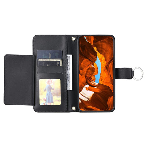 Crossbody Leather Case for Oppo A5 Pro 5G (Global) / A5 Pro 4G (Global) / A5 Energy 5G (China) Ring Buckle Wallet Stand Rhombus Mobile Cover