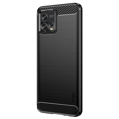 MOFI JK TPU Series-1 for Motorola Moto G72 4G Brushed Phone Cover Carbon Fiber Texture Drop-proof TPU Protective Cell Phone Case