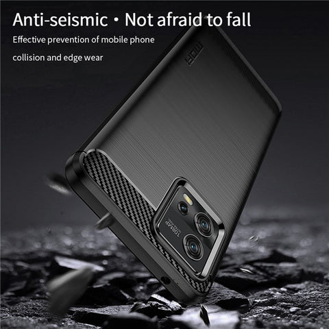MOFI JK TPU Series-1 for Motorola Moto G72 4G Brushed Phone Cover Carbon Fiber Texture Drop-proof TPU Protective Cell Phone Case