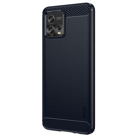 MOFI JK TPU Series-1 for Motorola Moto G72 4G Brushed Phone Cover Carbon Fiber Texture Drop-proof TPU Protective Cell Phone Case