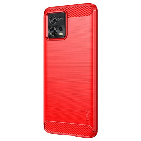 MOFI JK TPU Series-1 for Motorola Moto G72 4G Brushed Phone Cover Carbon Fiber Texture Drop-proof TPU Protective Cell Phone Case