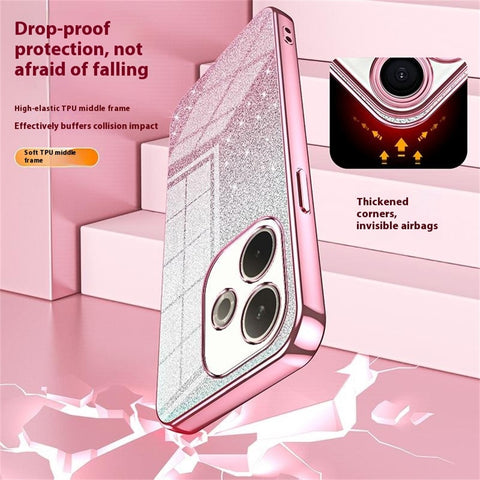 Phone Case For Oppo A5 Pro 4G (Global) / A5 Pro 5G (Global) / A5 Energy 5G (China) Electroplating Gradient Glitter TPU Cover