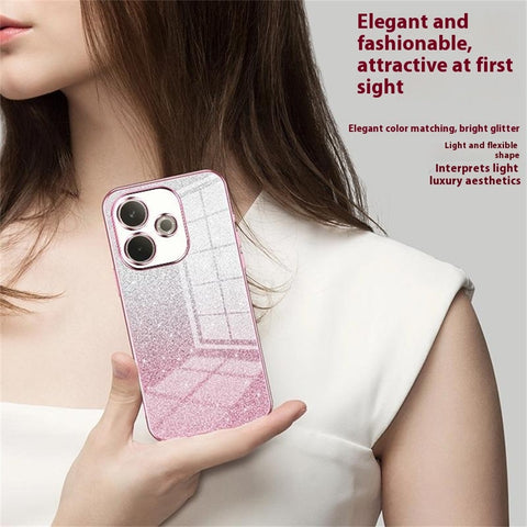Phone Case For Oppo A5 Pro 4G (Global) / A5 Pro 5G (Global) / A5 Energy 5G (China) Electroplating Gradient Glitter TPU Cover