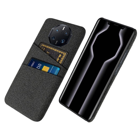 For Huawei Mate 50 RS Porsche Design 4G Drop Proof Cloth Texture Phone Case Dual Card Slots PC Protective Back Cover