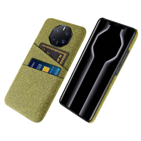 For Huawei Mate 50 RS Porsche Design 4G Drop Proof Cloth Texture Phone Case Dual Card Slots PC Protective Back Cover