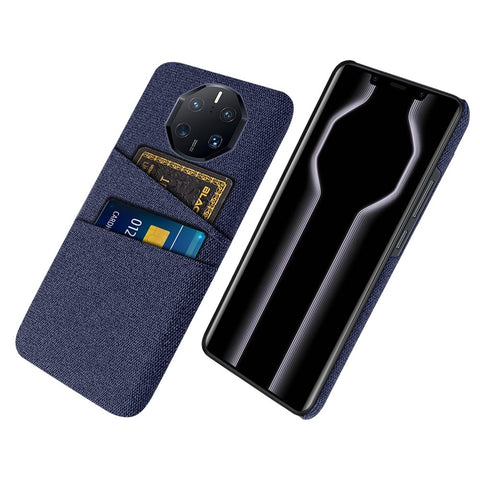 For Huawei Mate 50 RS Porsche Design 4G Drop Proof Cloth Texture Phone Case Dual Card Slots PC Protective Back Cover