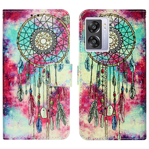 For Oppo A57 4G / A57s 4G / A57 (2022) 5G / A77 5G Pattern Printing Flip Stand Cover PU Leather Magnetic Closure Wallet Phone Case