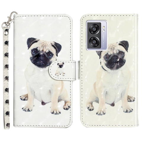 For Oppo A57 (2022) 5G / A57 4G  /  A77 5G /  A57s 4G PU Leather Wallet Phone Case 3D Pattern Printing Shockproof Case Folio Flip Cover with Stand / Strap