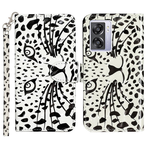 For Oppo A57 (2022) 5G / A57 4G  /  A77 5G /  A57s 4G PU Leather Wallet Phone Case 3D Pattern Printing Shockproof Case Folio Flip Cover with Stand / Strap
