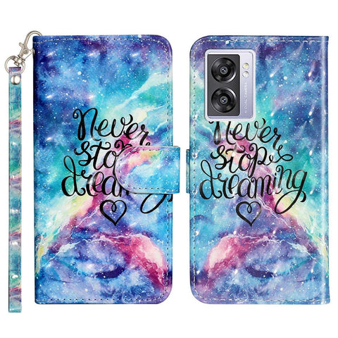 For Oppo A57 (2022) 5G / A57 4G  /  A77 5G /  A57s 4G PU Leather Wallet Phone Case 3D Pattern Printing Shockproof Case Folio Flip Cover with Stand / Strap