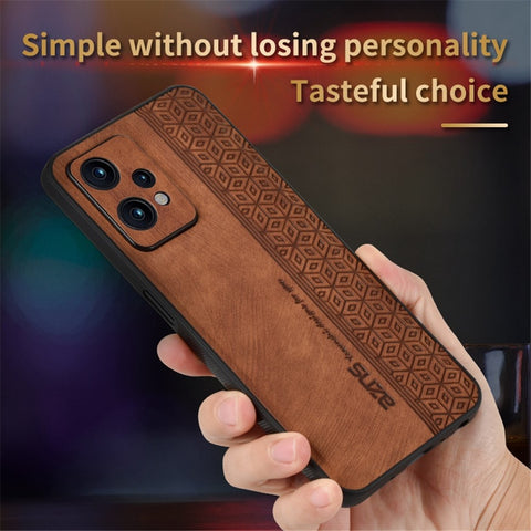 AZNS For OnePlus Nord CE 2 Lite 5G Imprinted Pattern Anti-fading PU Leather Coated TPU Cover Anti-slip Cell Phone Case