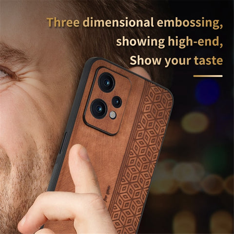 AZNS For OnePlus Nord CE 2 Lite 5G Imprinted Pattern Anti-fading PU Leather Coated TPU Cover Anti-slip Cell Phone Case