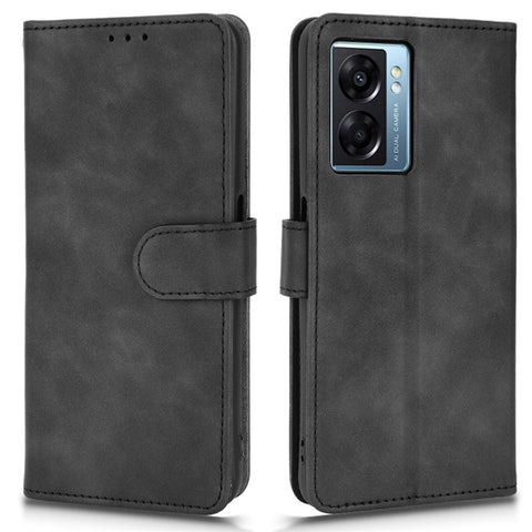 For Oppo A57e 4G / A57s 4G / A57 4G / A77 4G / OnePlus Nord N20 SE 4G Skin-touch Phone Case PU Leather Wallet Stand Shockproof Cover