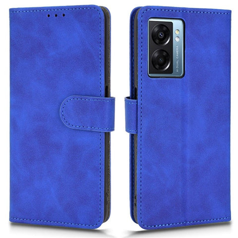 For Oppo A57e 4G / A57s 4G / A57 4G / A77 4G / OnePlus Nord N20 SE 4G Skin-touch Phone Case PU Leather Wallet Stand Shockproof Cover
