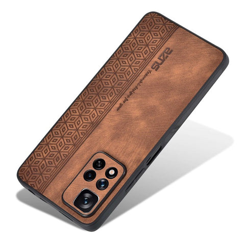 AZNS For Xiaomi Redmi Note 11 Pro+ 5G / Redmi Note 11 Pro 5G (MediaTek) Imprinted Pattern PU Leather Coated TPU Drop-proof Phone Case